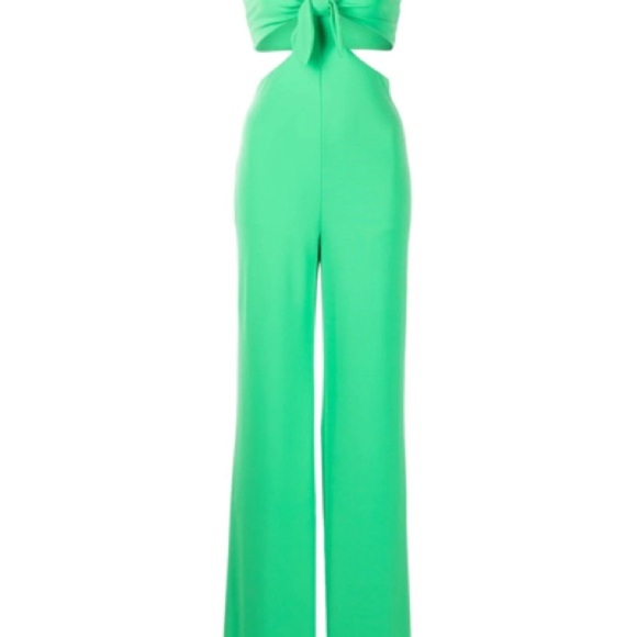 Alice & Olivia Havana Cut Out Green Women's Jumpsuit - NWT - Size 4 - Picture 3 of 5